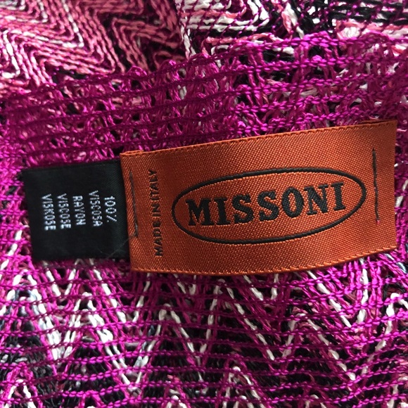 NEW Missoni Fuschia Wave Scarf - Picture 5 of 5